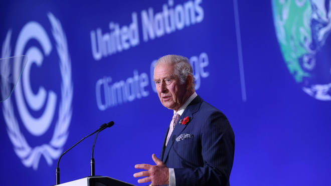 King Charles (pictured speaking at COP26) can be expected to take a hard stance on action against climate change. 
