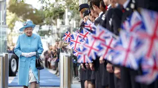 The Queen during a visit to the headquarters of British Airways