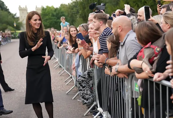 A well-wisher overheard Kate explaining what Louis said when she told him about the Queen’s death