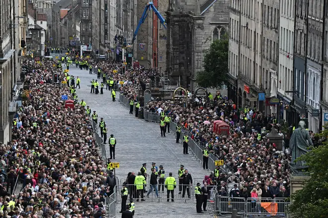 Thousands today gathered on Edinburgh's Royal Mile