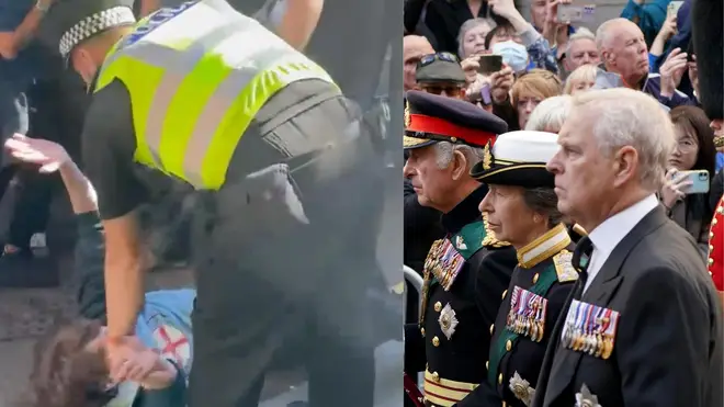 Heckler arrested for shouting abuse at Andrew during royal procession
