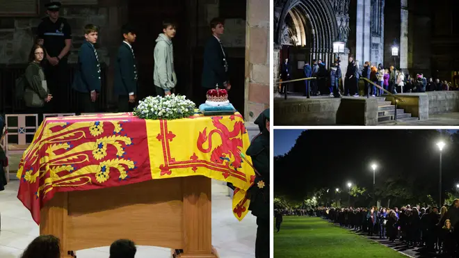 Thousands of people have queued through the night to pay their respects to the Queen