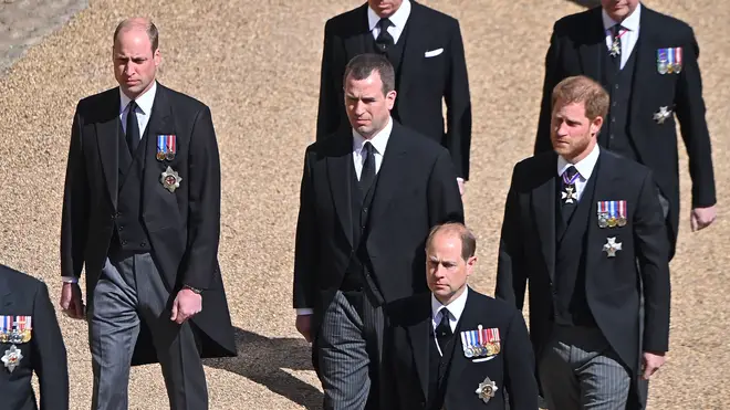The royal family reportedly made the decision not to wear military uniform for the Duke of Edinburgh's funeral, to save Prince Harry from embarrassment