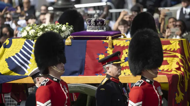 The Queen's coffin was taken from Buckingham Palace to Westminster on Wednesday