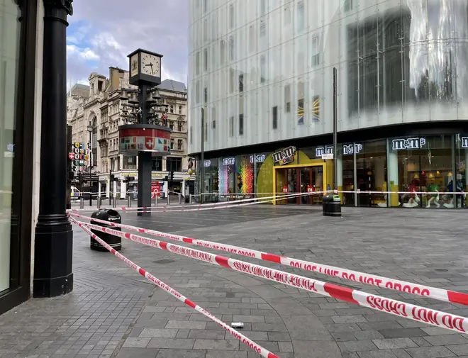 Two police were stabbed and the knifeman was taken to hospital after being tasered