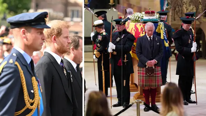 The brothers will stand guard for 15 minutes over the Queen's coffin, alongside the Queen's six other grandchildren.