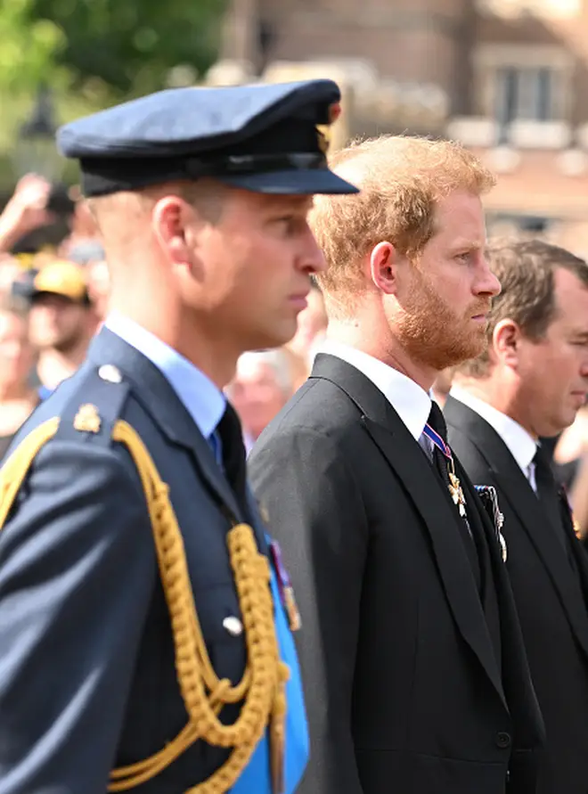 Harry will join William in wearing military uniform, after an intervention from Buckingham Palace officials.