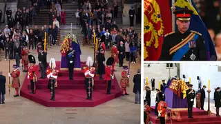The Queen's grandchildren stood vigil at her coffin for 15 minutes on Saturday evening