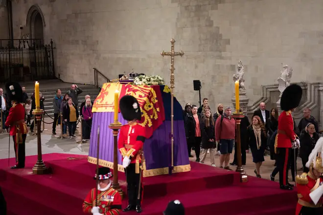 Thousands of mourners are paying their respects to the Queen in Westminster Hall