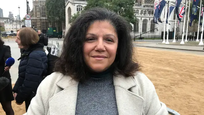 Sima Mansouri, 55, who was the second last person to view Queen Elizabeth II lying in state ahead of her funeral on Monday.