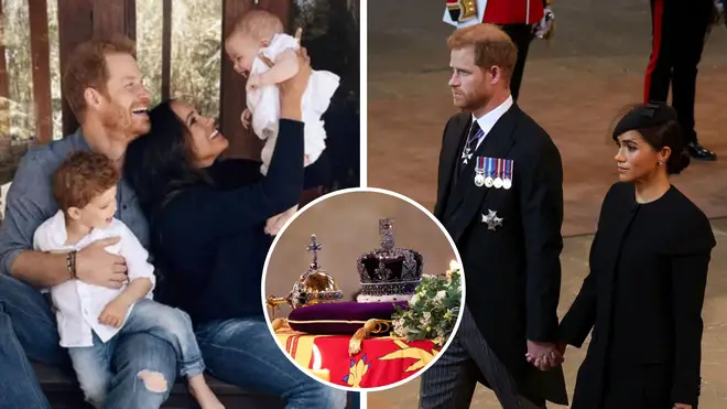 Harry and Meghan's children have been left in the US.