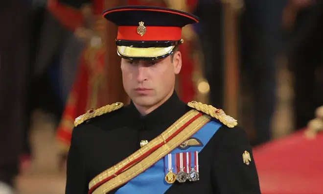 Prince William in military uniform which his medals