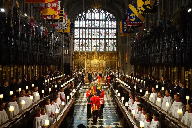 The Queen's Committal Service in St George's Chapel