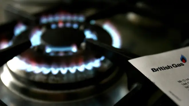 A gas hob with a bill from British Gas