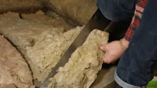 Laying home insulation in a loft