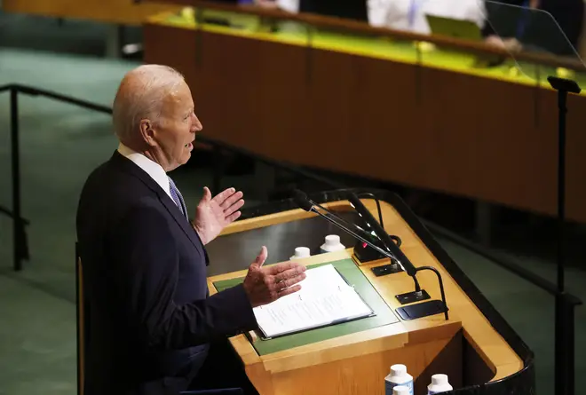 President Biden speaks at the 77th UN General Assembly in New York
