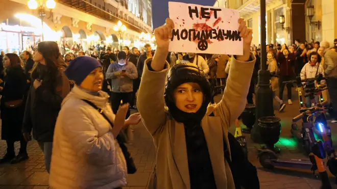 Russians took to the streets to defy Putin