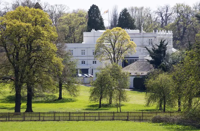 Royal Lodge in Windsor where Andrew lives with ex-wife Sarah Ferguson and the Queen's corgis