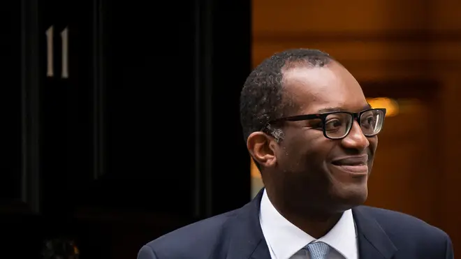 Chancellor of the Exchequer Kwasi Kwarteng leaves 11 Downing Street