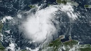 Tropical Storm Ian over the central Caribbean on Saturday