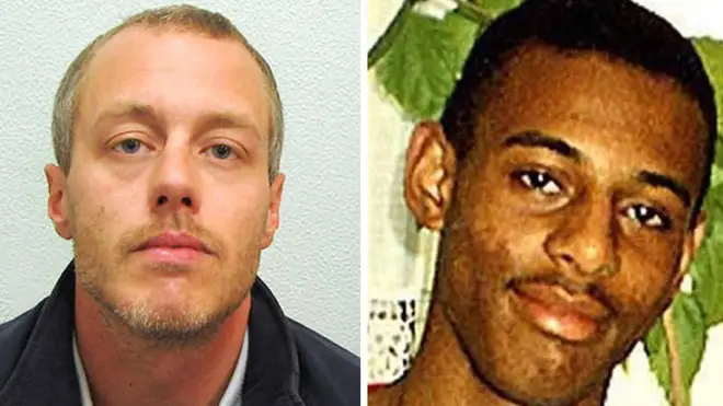 David Norris (left), one of Stephen Lawrence's (right) killers, is believed to have acquired a phone in prison and has been sending selfies to people on the outside