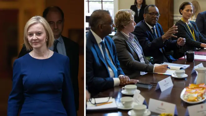 Liz Truss will face questions today as she carries out a round of interviews. Right, Kwasi Kwarteng meets bankers yesterday