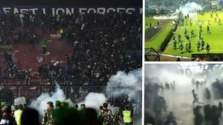 Police fired tear gas at fans after a pitch invasion, leading to at least 170 deaths