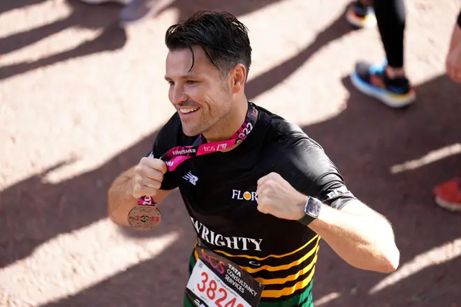 Celeb Mark Wright completed the marathon
