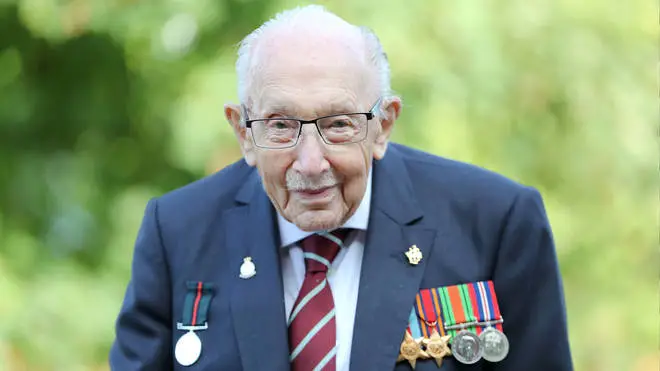 Captain Sir Tom Moore has died aged 100. Picture: Getty