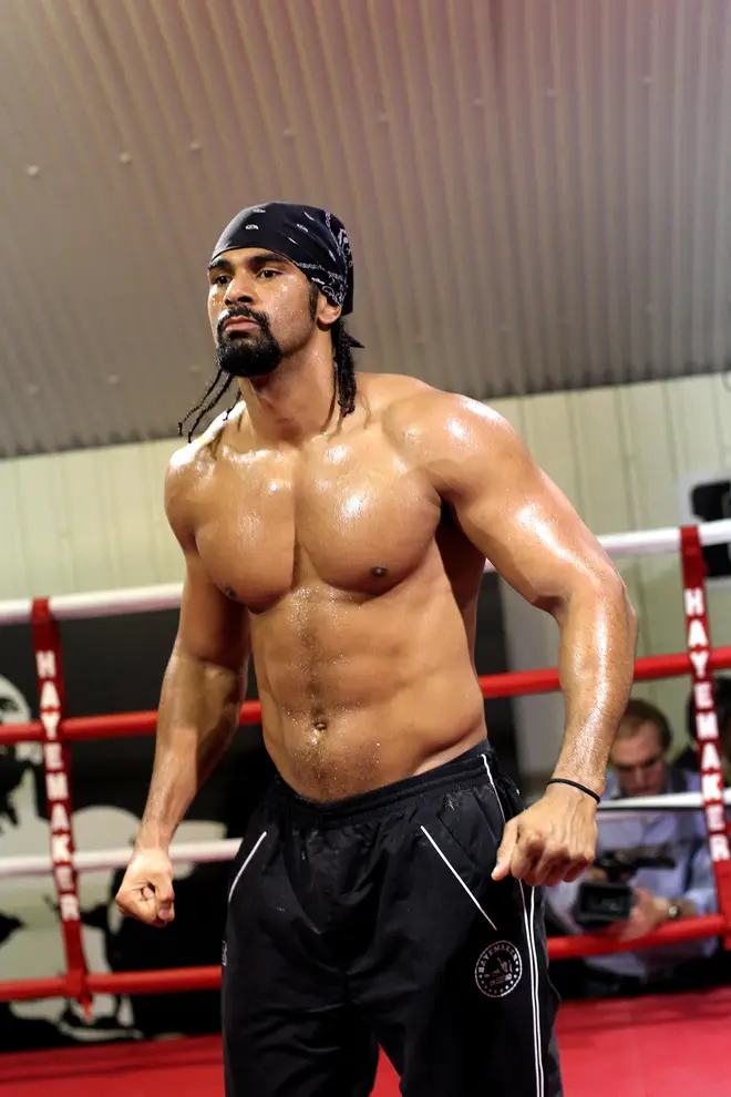 Haye during the open training session at the Hayemaker Boxing Gym, London, in 2011