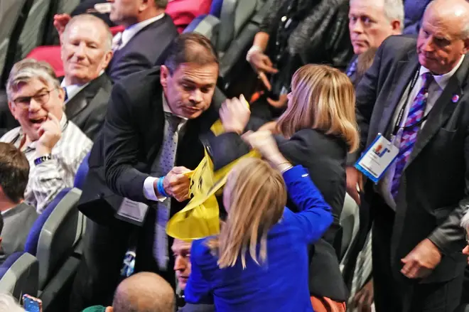 The protesters explained their actions accusing the Tories of breaking manifesto pledges on the environment