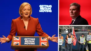 Liz Truss hit out at what she called an 'anti-growth coalition' - which she said included Labour and trade unions - in her speech