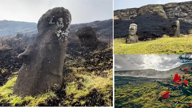 Easter Island statues damaged after fire tore across the island