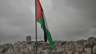 Palestinan flag in Ramallah