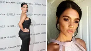 New rules allow omen wanting a bottom like Kim Kardashian (l) can get surgery in the UK. It was banned following the death of Leah Cambridge (r) in Turkey