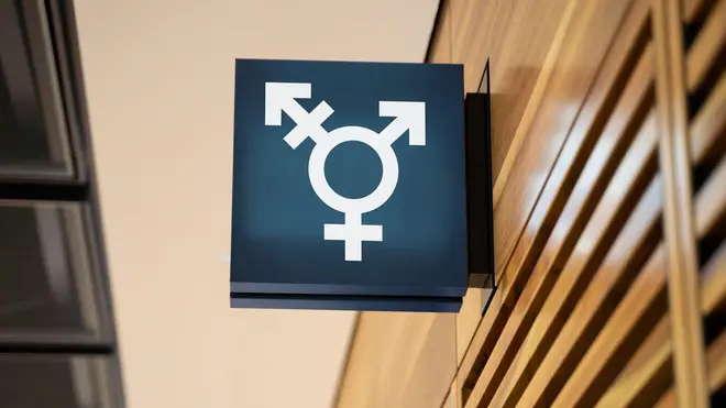 Genderless Public Restroom Sign.