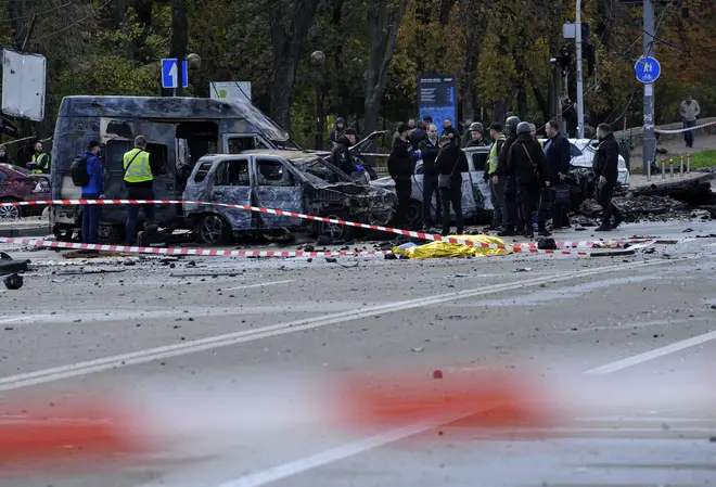The aftermath of yesterday's attack in Kyiv