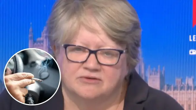 Deputy PM Therese Coffey was held to account on her contradictory voting record when it came to smoking.