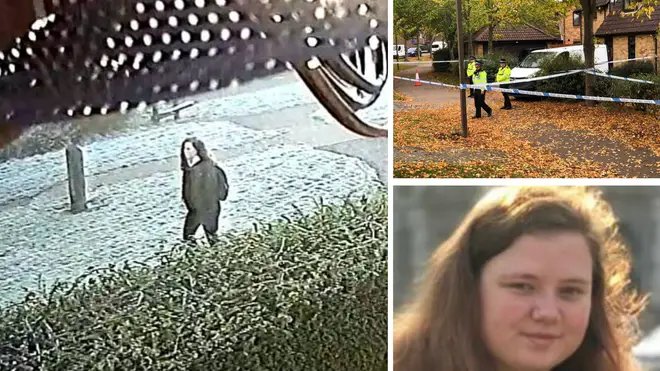 Pictures of Leah Croucher from Thames Valley Police and one of the scene this afternoon from LBC