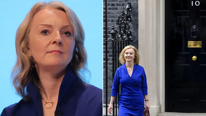 Liz Truss as prime minister outside number 10