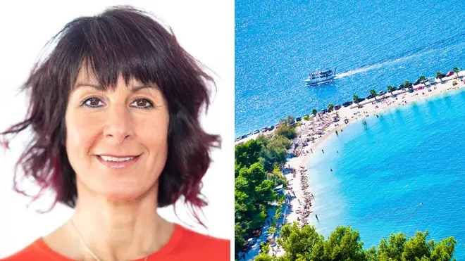 The mother died after being hit by lightning on the beach in Croatia