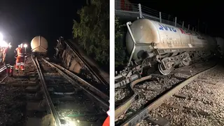 Investigators are working to find out why the freight train came off the track