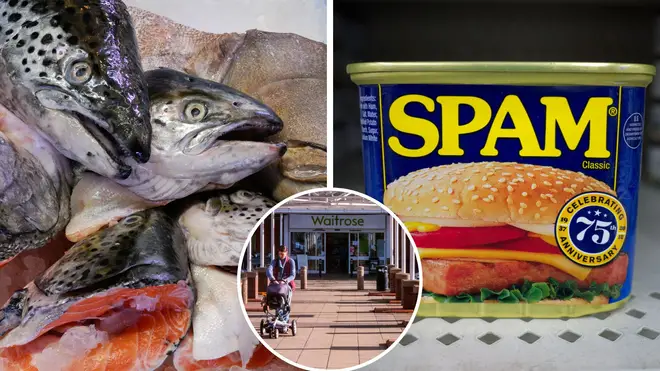 Sales of fish heads and spam have soared at Waitrose