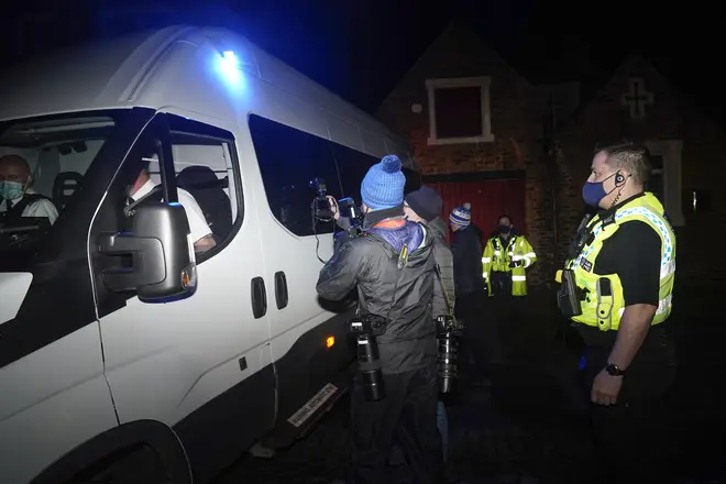 A prison van believed to contain former nurse Lucy Letby leaves Chester Crown Court