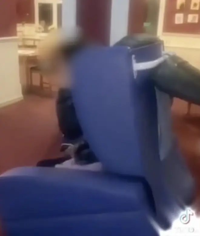 The reclining chair played a starring role in another video