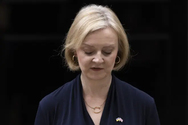Liz Truss resigning as Prime Minister