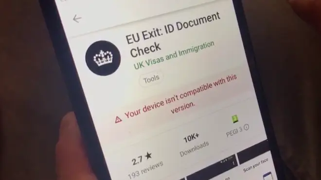 The error message Max and many other EU citizens got