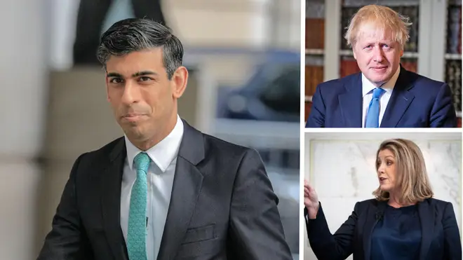 Rishi Sunak has the support of 100 MPs in the race to become Tory leader