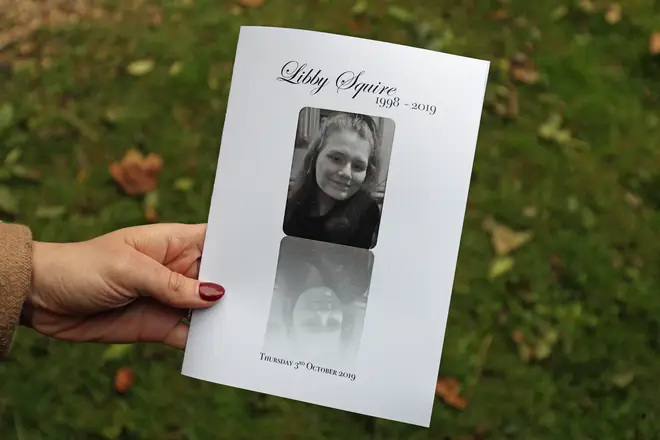 The order of service for the funeral of Libby Squire