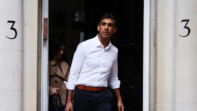 Sunak stayed silent as he was pictured leaving campaign HQ earlier this evening